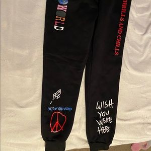 Astroworld Handmade Sweatpants (Sewn on Patches)
